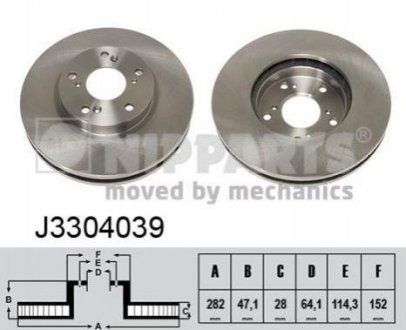 Тормозной диск NIPPARTS j3304039