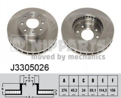 Тормозные диски NIPPARTS j3305026