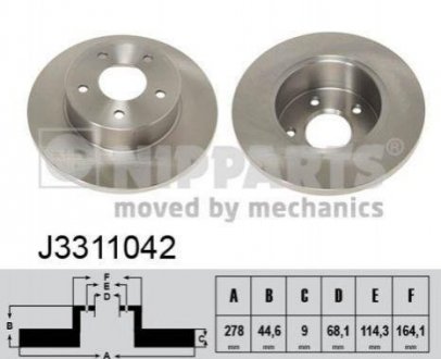 Тормозные диски Nissan Maxima NIPPARTS j3311042