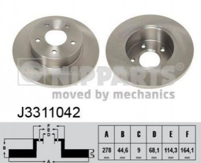 Тормозные диски NIPPARTS j3311042