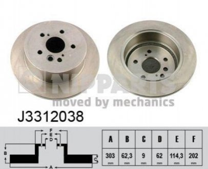 Тормозные диски NIPPARTS j3312038