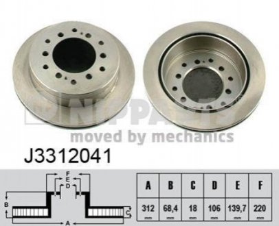 Тормозные диски NIPPARTS j3312041