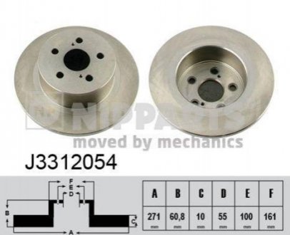 Тормозные диски NIPPARTS j3312054