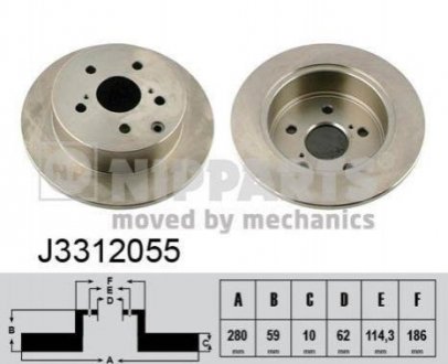 Тормозные диски NIPPARTS j3312055