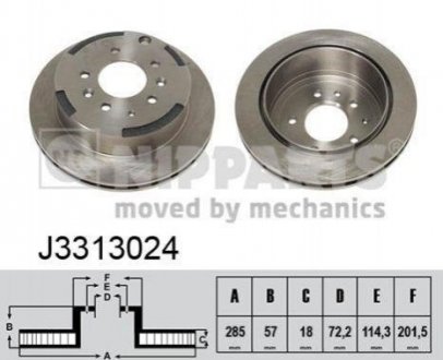 Тормозные диски NIPPARTS j3313024