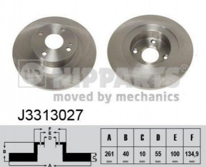 Тормозные диски NIPPARTS j3313027