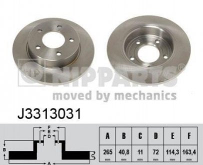 Тормозной диск NIPPARTS j3313031