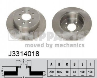 Тормозные диски NIPPARTS j3314018