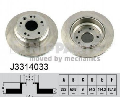 Гальмівні диски Honda Accord NIPPARTS j3314033