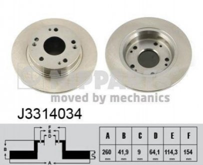 Тормозные диски NIPPARTS j3314034