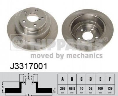 Тормозные диски NIPPARTS j3317001