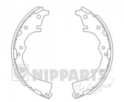 ТОРМОЗНЫЕ КОЛОДКИ Toyota Land Cruiser, Hilux, 4-Runner, Chevrolet Aveo NIPPARTS j3502022