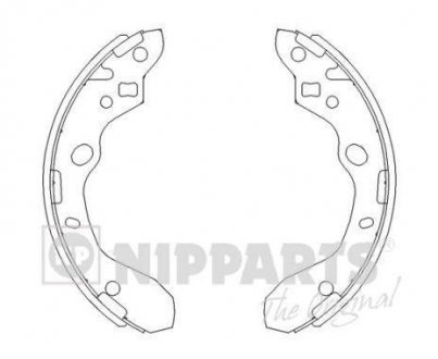 Купити Гальмівні колодки Mazda 323 NIPPARTS j3503037 (фото1) підбір по VIN коду, ціна 1036 грн.