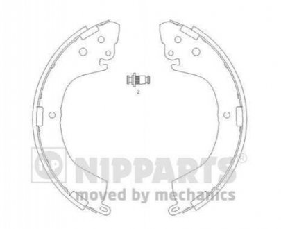 Тормозные колодки барабанные NIPPARTS j3505040