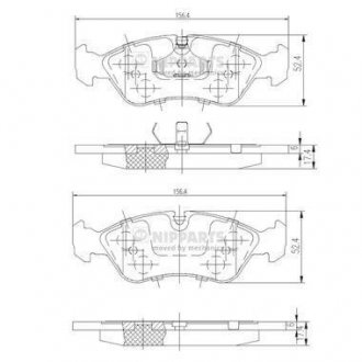 Тормозные колодки дисковые NIPPARTS j3600900