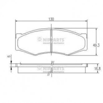 Тормозные колодки дисковые Nissan Pathfinder NIPPARTS j3601011