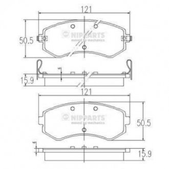 Тормозные колодки дисковые Nissan Almera, Patrol, Sunny NIPPARTS j3601060