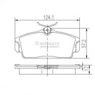 Купить Тормозные колодки дисковые Nissan Primera, Almera NIPPARTS j3601068 (фото1) подбор по VIN коду, цена 865 грн.