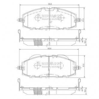 Купити Гальмівні колодки Nissan Patrol NIPPARTS j3601070 (фото1) підбір по VIN коду, ціна 2129 грн.