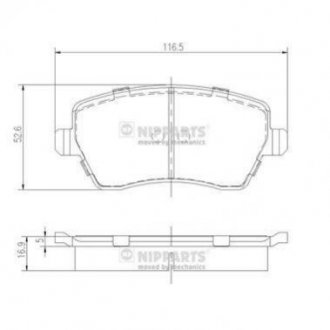 Купить Тормозные колодки дисковые Dacia Duster, Logan, Nissan Micra, Renault Kangoo, Clio, Nissan Note, Tiida, Renault Logan, Duster, Captur, Nissan Sunny NIPPARTS j3601085 (фото1) подбор по VIN коду, цена 825 грн.