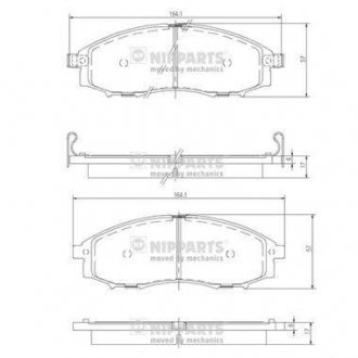 Купить ТОРМОЗНЫЕ КОЛОДКИ Nissan Pathfinder, Navara NIPPARTS j3601088 (фото1) подбор по VIN коду, цена 1323 грн.