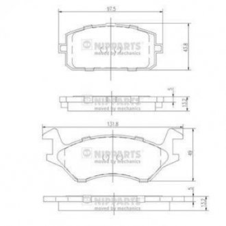 Гальмівні колодки NIPPARTS j3602041