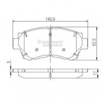 Купить ТОРМОЗНЫЕ КОЛОДКИ Toyota Camry, Lexus LS, Toyota Celica, Lexus ES NIPPARTS j3602060 (фото1) подбор по VIN коду, цена 1329 грн.