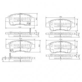 Гальмівні колодки NIPPARTS j3602086