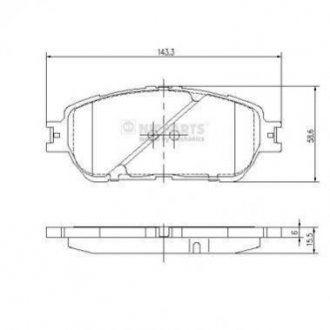 Купити ГАЛЬМІВНІ КОЛОДКИ ДИСКОВІ Lexus ES, Toyota Camry NIPPARTS j3602121 (фото1) підбір по VIN коду, ціна 847 грн.