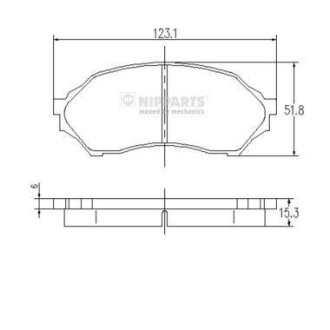 Гальмівні колодки NIPPARTS j3603047