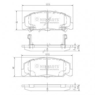 ГАЛЬМІВНІ КОЛОДКИ Honda Civic NIPPARTS j3604027