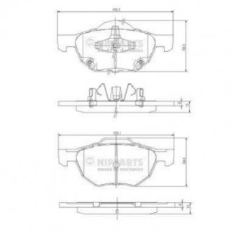 Купить Тормозные колодки дисковые Honda Accord NIPPARTS j3604064 (фото1) подбор по VIN коду, цена 888 грн.