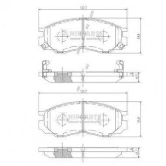 Гальмівні колодки Mitsubishi Pajero, L200 NIPPARTS j3605035