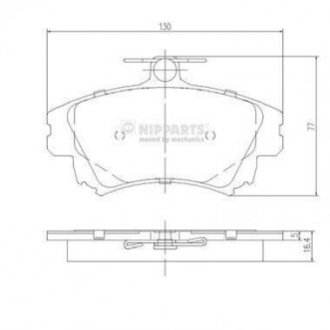 Купить Тормозные колодки дисковые Mitsubishi Carisma, Volvo S40, V40 NIPPARTS j3605042 (фото1) подбор по VIN коду, цена 954 грн.