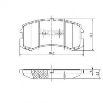 Гальмівні колодки Mitsubishi Lancer, Galant NIPPARTS j3605048