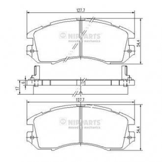 Купити Гальмівні колодки Subaru Legacy, Impreza NIPPARTS j3607005 (фото1) підбір по VIN коду, ціна 993 грн.