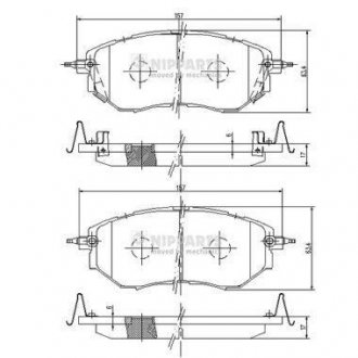 Гальмівні колодки NIPPARTS j3607019