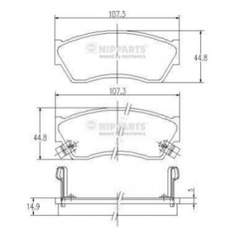 ТОРМОЗНЫЕ КОЛОДКИ Suzuki Swift NIPPARTS j3608005