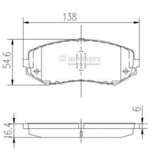 Купить Тормозные колодки дисковые Suzuki Grand Vitara NIPPARTS j3608029 (фото1) подбор по VIN коду, цена 1062 грн.