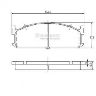 Гальмівні колодки NIPPARTS j3609002