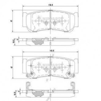 Тормозные колодки дисковые NIPPARTS j3610517