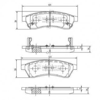 ГАЛЬМІВНІ КОЛОДКИ ДИСКОВІ NIPPARTS j3610904