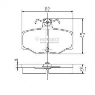 Купить Тормозные колодки дисковые Nissan Almera, Primera NIPPARTS j3611031 (фото1) подбор по VIN коду, цена 684 грн.