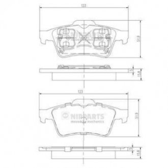 Купити Гальмівні колодки Nissan Primera NIPPARTS j3611045 (фото1) підбір по VIN коду, ціна 726 грн.