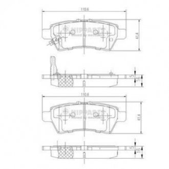 Тормозные колодки дисковые NIPPARTS j3611050