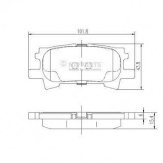 Гальмівні колодки Lexus RX, Toyota Highlander NIPPARTS j3612031