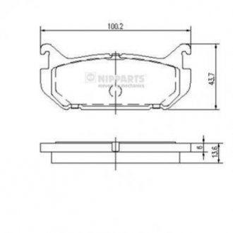 ГАЛЬМІВНІ КОЛОДКИ ДИСКОВІ Mazda 626, Xedos 6 NIPPARTS j3613007