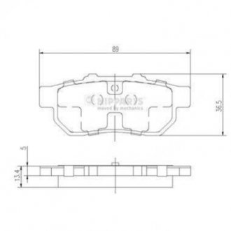 Гальмівні колодки NIPPARTS j3614007