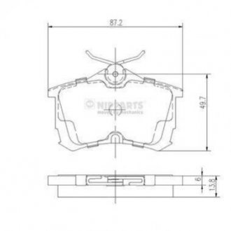 Купити Гальмівні колодки Honda Accord NIPPARTS j3614015 (фото1) підбір по VIN коду, ціна 748 грн.