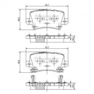 Купити Гальмівні колодки Honda Civic NIPPARTS j3614018 (фото1) підбір по VIN коду, ціна 968 грн.